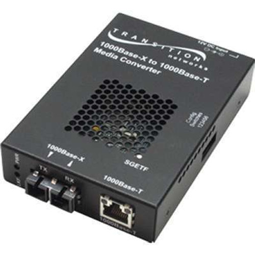 Transition Networks SGETF1040-110-NA -  Gigabit Standalone Media Converter 1000BT to 1000B-x Empty SFP Slot