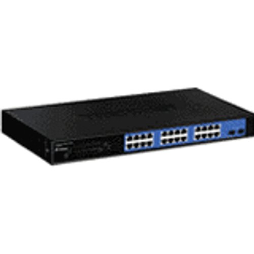 TRENDNET TEG-240WS - TRENDnet TEG-240WS 24-Port Gigabit Web Smart Switch with 2-Shared Mini-GBIC slots