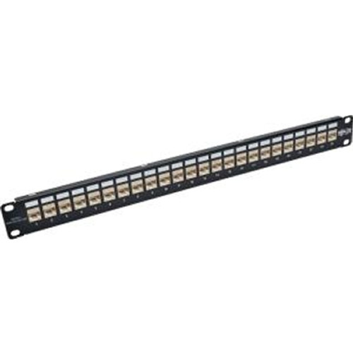 TRIPP LITE N254-024-SH-6AD - Tripp Lite 24 Port CAT6A Patch Panel 1URM Shielded Feedthrough with Angled Ports