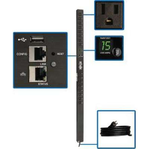 TRIPP LITE PDUMNV15LX - Tripp Lite PDU Monitored 1.4kW 120V 16 5-15R LX Platform Interface 0URM TAA