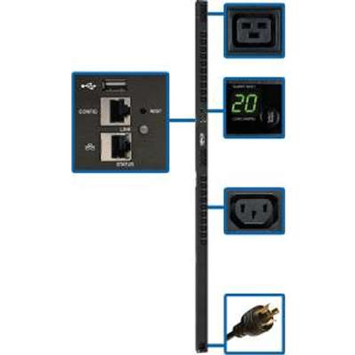 TRIPP LITE PDUMV20HVNETLX - Tripp Lite PDU Switched 3.2-3.8kW 200-240V 20 C13;4 C19 LX Platform 0U TAA