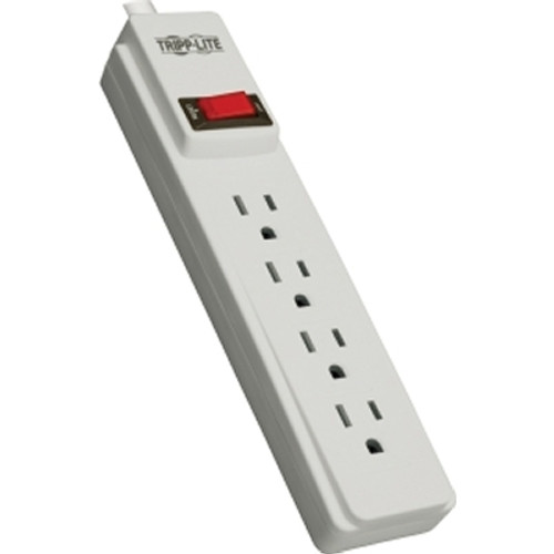 TRIPP LITE PS410 - Tripp Lite Power It! 4-Outlet Power Strip 10-ft. Cord with ABS Fire Retardant Plastic Casing