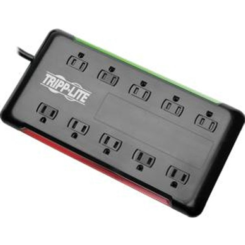 TRIPP LITE TLP1006B - Tripp Lite Surge Protector Power Strip 10-Outlet 6ft Cord 2880 Joules Black