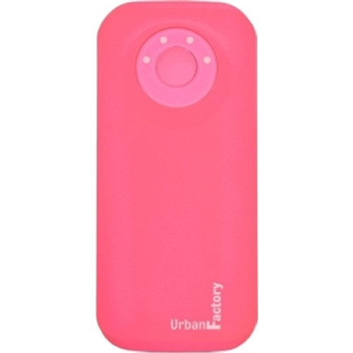 Urban Factory Inc. BAT51UF -  Emergency Battery 5600MAH Pink USB 2.1 A Port & Light