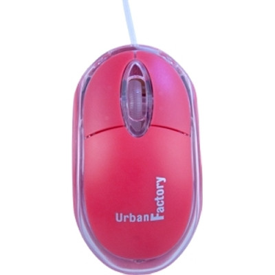 Urban Factory Inc. BDM05UF -  Cristal Mouse Red Optical USB Wired Mouse 800DPI
