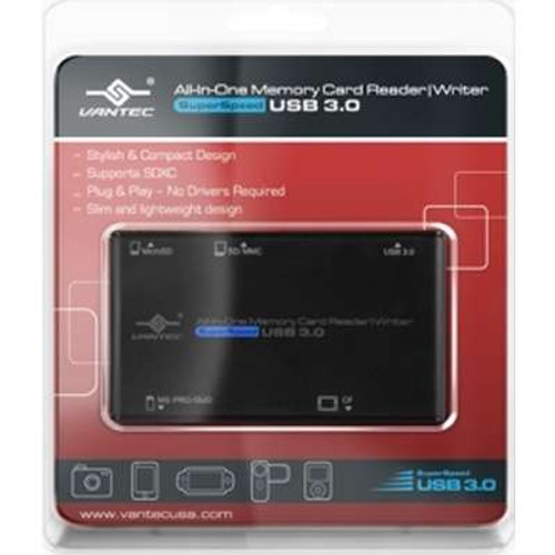 Vantec Thermal Technologies UGT-CR513-BK -  Vantec Ugt-CR513-BK All-In-One Memory Card Reader Writer SuperSpeed USB3.0