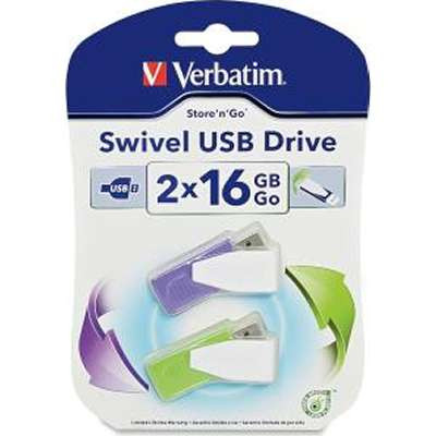 Verbatim 98425 -  16GB USB Swivel 2-pack