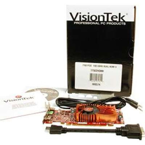 VisionTek 900574 -  Radeon HD7750 PCIE 1GB DDR3 SFF Dual HDMI + Mini DP