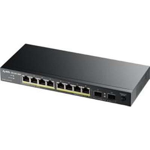 ZyXEL GS1100-10HP -  GS1100-10HP - 8-Port Gigabit 8-Port GbE PoE 130W Power Budget and 2x SFP Uplinks