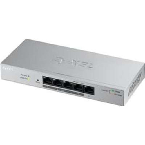 ZyXEL GS1200-5HP -  GS1200-5HP 5 Port MNG Fanless Gbe PoE+ L2 Web Switch 60W