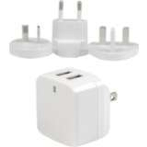 StarTech.com USB2PACWH -  2-Port USB Travel Wall Charger 17w/3.4A 110V/220V