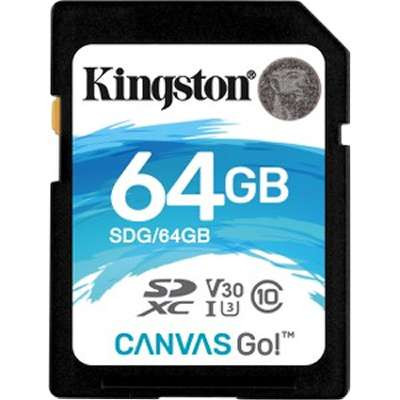 Kingston Technology SDG/64GB -  LA 64GB SDXC Canvas Go 90R/45W CL10 U3 V30