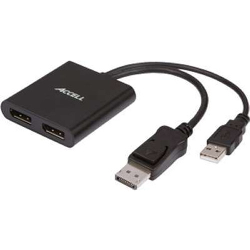 Accell K088B-004B - Displayport 1.2 to 2DISPLAYPORT Multi-Display MST Hub