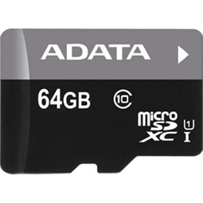 ADATA Technology AUSDX64GUICL10-RA1 - A-Data Memory Flash AUSDX64GUICL10-RA1 64GB microSDHC Premier Uhs-I CL10 RTL