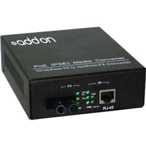 AddOn ADD-FMCP-BX-UST - Media Converter 100BTX-100BXU 20K PoE 1310/1550NM Bidi SMF St