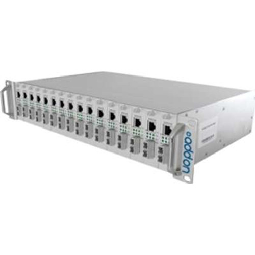ADD-MRACK-16 - AddOn 16 Slot Managed Media Converter Dual Power Supply 2U 19 inch Chassis