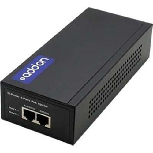 AddOn ADD-POEINJCT60W - 10/100/1000 60W PoE+ Injector 802.3AF/At 57V DC 60W - Black