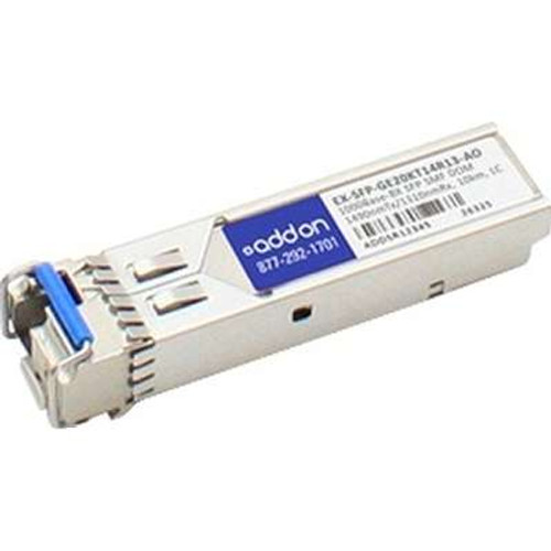 AddOn EXSFPGE20KT14R13AO - Juniper SFP 10KM BX LC XCVR Compat TAA XCVR 1-GIG Bidi DOM LC