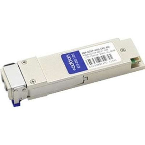 AddOn JNPQSFP40GLR4AO - 40GBASE-LR4 QSFP+ SMF F/Juniper 1270-1330NM 10KM LC 100% Compatible
