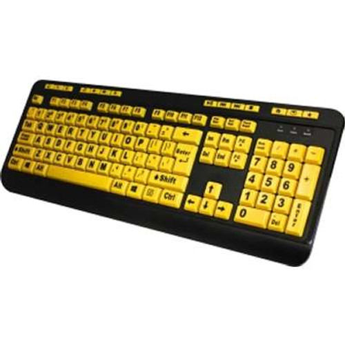 Adesso AKB-132UY - AKB-132UY EasyTouch 132 Luminous 4X Large Print Multimedia Desktop Keyboard