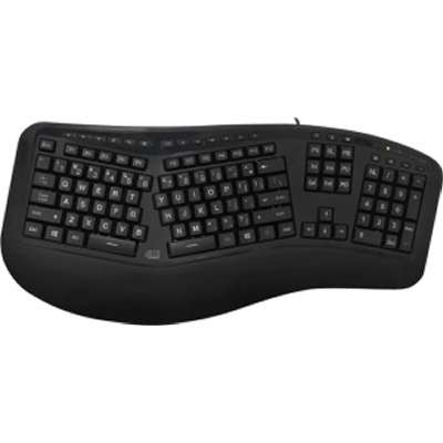 AKB-150EB - Adesso AKB-150EB Tru-Form 150 3-Color Illuminated Ergonomic Keyboard