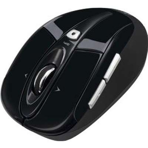 Adesso IMOUSES60B - Black 2.4GHZ Wireless Optical Mini Mouse with Programmable Driver 4-Way Tilt