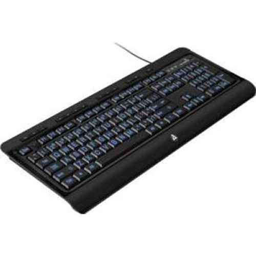 AKBLED01F - Aluratek Large Print USB Keyboard Tri-Color USB with Backlit LED