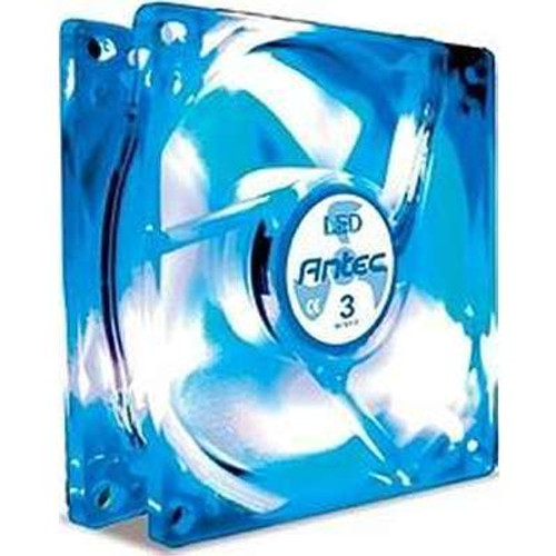 Antec TRICOOL 80MM BLUE - TriCool 80mm Case Fan with 3-Speed Switch *Blue LED*