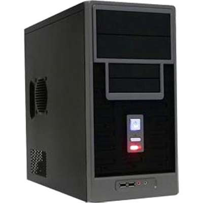 Apex Computer Technology (ApexTech) TM-366-BK - Apex Computer Technology Black Color Micro ATX Chassis with 300W 24PINS+SATA Connector+Blue LED