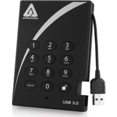 Apricorn A25-3PL256-S128 - 128GB Padlock Secure SSD USB 3.0 256-Bit AES/XLS Encrypt Portable