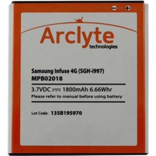 Arclyte Technologies Inc. MPB02018 - High Quality Samsung Replacement Battery for Models Infuse 4G; Infuse SGH-I997.