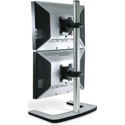 Atdec VFS-DV - Visidec VFS-DV Freestanding Dual Vertical Mount Desk Stand for Two 24" Monitors