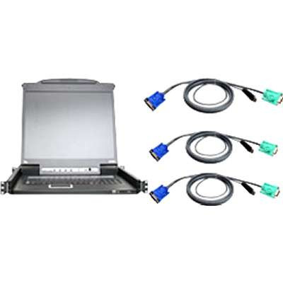 ATEN CL5716MUKIT - CL5716MUKIT 16-Port 17" Single Rail LCD KVM Bundle