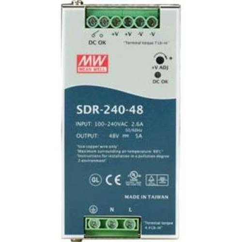 Black Box SDR-240-48 - DIN Rail Power Supply 240 Watts 48 VD