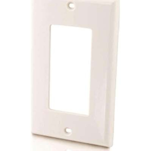 C2G 3725 - Single Gang Faceplate White Decorative Style