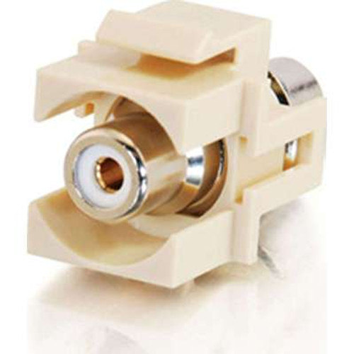 C2G 3812 - Snap-In White RCA F/F Keystone Insert Module - Ivory