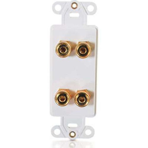 C2G 3964 - Cables to Go Decora Banana Jack 2-Pair Insert White