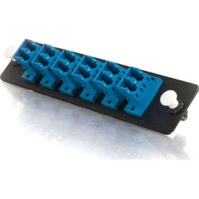 C2G 31124 - Q-Series 12-Strand LC Duplex Zirconia Insert SM Blue LC Adapter Panel