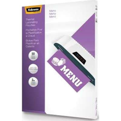 C2G 52013 - Fellowes 50-pack Pouch 12 x 18 3MIL-Menu Size