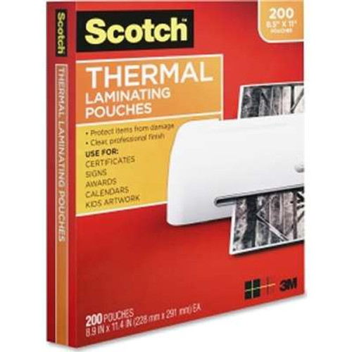 C2G TP3854-200 - 3M Thermal Pouches Letter Size 3 Mil Thick