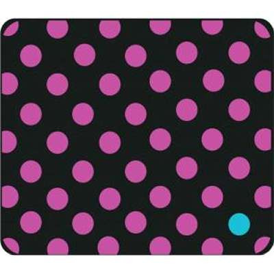 Centon Electronics OP-MPV1BM-DOT-02 - Otm Classic Prints Black Mouse Pad Dotty Gone Violet