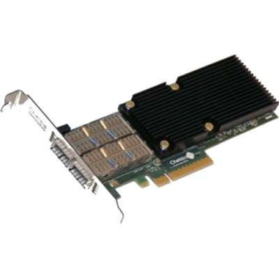 Chelsio Communications T580-LP-CR - 2 Port 10/40GBE Low Profile Uwire PCI-E X8 GEN3 32K QSFP Conn