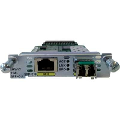 Cisco Systems EHWIC-1GE-SFP-CU= - Ehwic 1 Port Dual Mode SFP 100M/1G or Gbe 10M/100M/1G