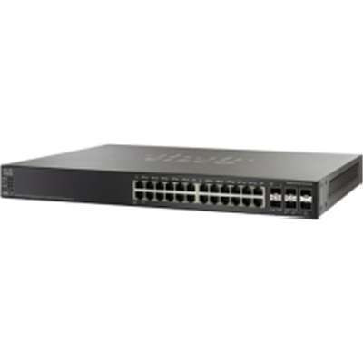 Cisco Systems SG500X-24-K9-NA - SG500X-24 24-Port Gigabit + 4-Port 10-Gig Stackable Managed Switch