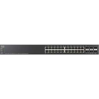 Cisco Systems SG500X-24MPP-K9-NA - SG500X-24MPP 24-Port Gig Max PoE + 4-Port 10-Gig Stackable Managed Switch