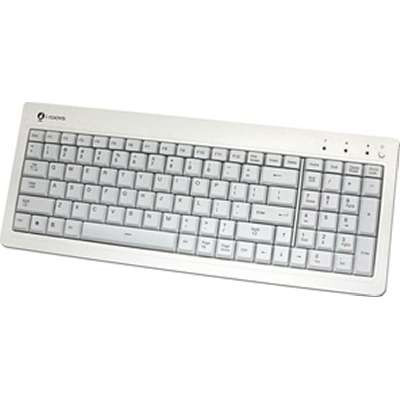 BUSlink KR-6820E-WH - I Rocks Orange LED Black-Light White Stylish Keyboard USB Interface