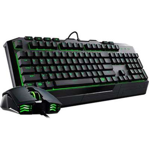 Cooler Master SGB-3032-KKMF1-US - Devastator II Green LED Gaming Mouse and Keyboard Combo