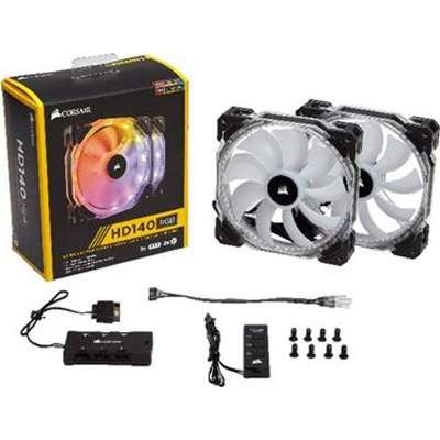 Corsair CO-9050069-WW - HD140 RGB LED Cooling Fan - Quantity 2