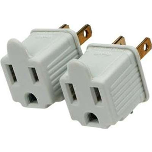 CyberPower MP1043WW - 2-pack Grounding Adapter Fits 3-Prong Plugs Into 2-Prong