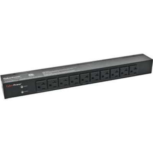 CyberPower PDU30BT10F10R - 30A Basic PDU 1U 20 Out 5-20R 120V 10F/10R Out L5-30P 12FT Cord